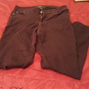 Dark purple skinny jeans